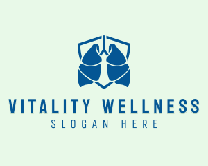 Healthy Lifestyle - Respiratory Lung Shield logo design