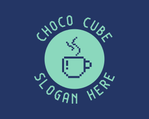 Cup - Pixel Internet Cafe logo design