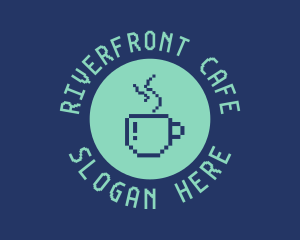 Pixel Internet Cafe logo design