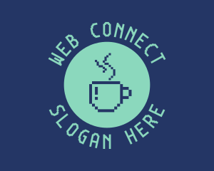 Pixel Internet Cafe logo design