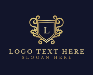 Deluxe - Elegant Premium Shield logo design