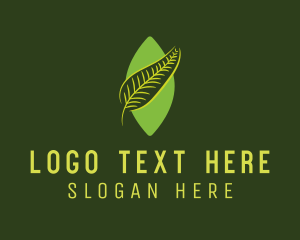 Minimalist - Green Leaf Plant logo design