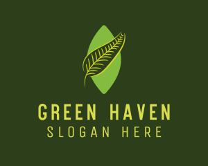 Green Leaf Plant logo design