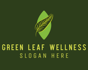 Green Leaf Plant logo design