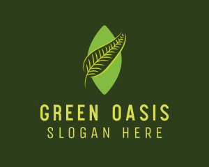 Green Leaf Plant logo design