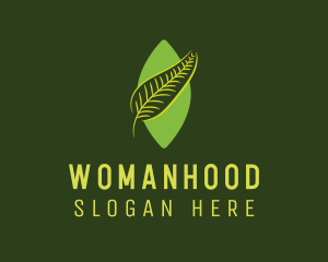 Organic Food - Green Leaf Plant logo design