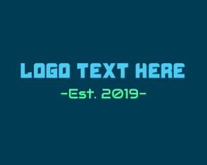 Information Technology - Gaming & Technology Text Font logo design