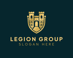 Legion - Kingdom Castle Shield logo design