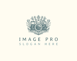 Floral Camera Photography logo design