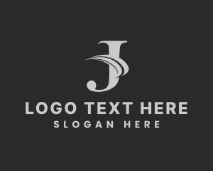 Company - Generic Swoosh Wave Letter J logo design