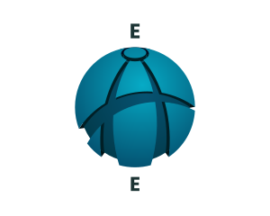 Networking - 3D Globe Letter A logo design