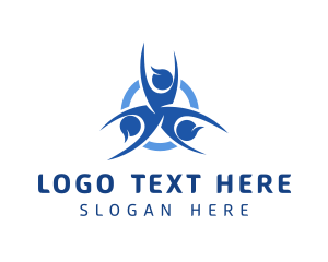 Group - Blue Human Community logo design