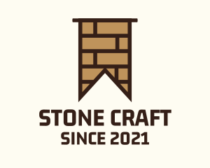 Mason - Brown Brick Flag logo design
