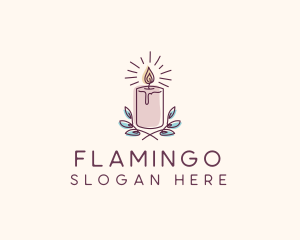 Flame Candle Light logo design