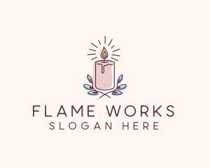 Flame - Flame Candle Light logo design