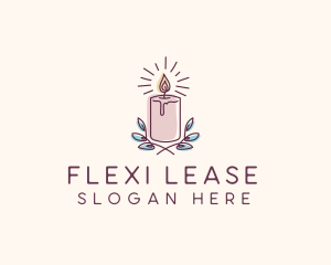 Flame Candle Light logo design