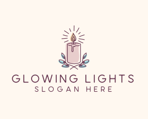 Flame Candle Light logo design