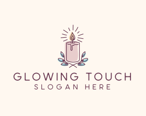 Flame Candle Light logo design