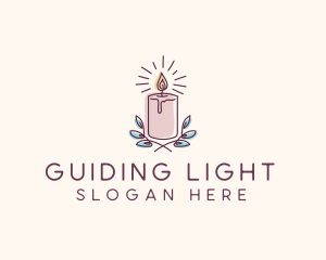 Flame Candle Light logo design