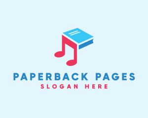 Book - Music Audio Book logo design