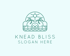 Summer Vacation Beach Oasis logo design