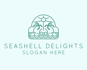 Summer Vacation Beach Oasis logo design