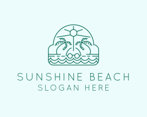 Summer - Summer Vacation Beach Oasis logo design