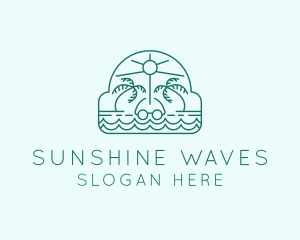 Summer - Summer Vacation Beach Oasis logo design