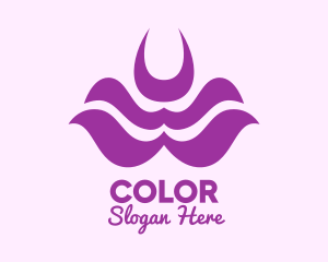 Purple Abstract Flower Logo