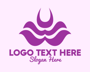 Purple - Purple Abstract Flower logo design