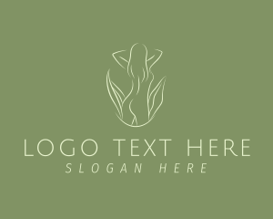 Leaves - Natural Female Body logo design