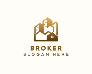 Real Estate Building Broker logo design