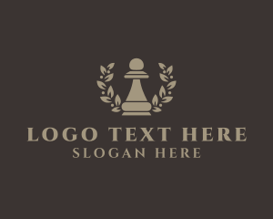 Institution - Chess Pawn Wreath Company logo design