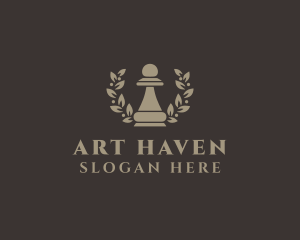 Chess Pawn Wreath Company logo design