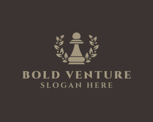 Venture - Chess Pawn Wreath Company logo design