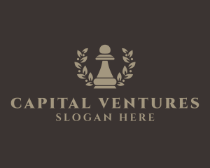Capital - Chess Pawn Wreath Company logo design