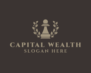 Capital - Chess Pawn Wreath Company logo design