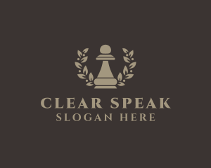 Chess Pawn Wreath Company logo design