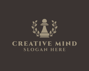 Chess Pawn Wreath Company logo design