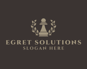 Chess Pawn Wreath Company logo design