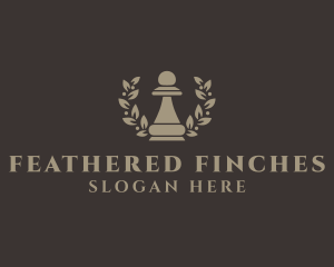 Chess Pawn Wreath Company logo design