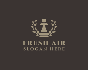 Chess Pawn Wreath Company logo design