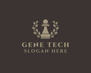 Chess Pawn Wreath Company logo design