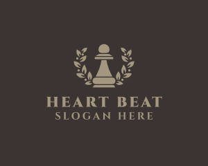 Chess Pawn Wreath Company logo design