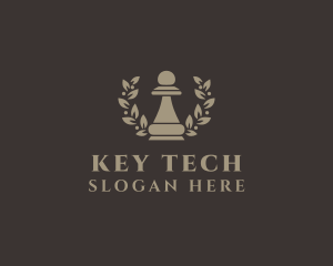 Chess Pawn Wreath Company logo design