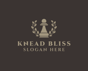 Chess Pawn Wreath Company logo design