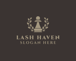 Chess Pawn Wreath Company logo design