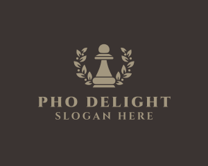 Chess Pawn Wreath Company logo design