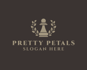 Chess Pawn Wreath Company logo design