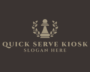 Chess Pawn Wreath Company logo design